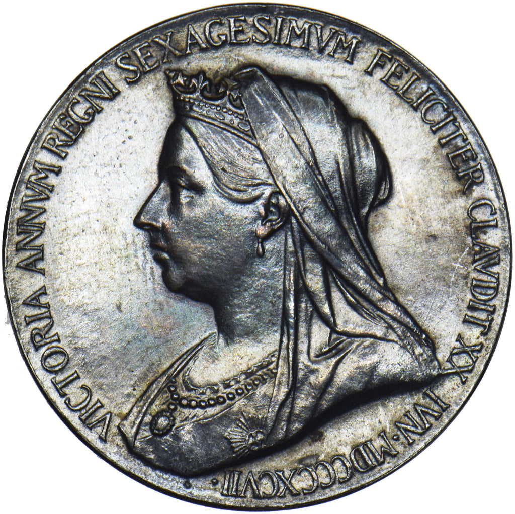 1897 Diamond Jubilee Medal - Victoria British Silver Medal 25.5 mm 