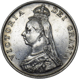 1889 Double Florin - Victoria British Silver Coin - Very Nice