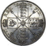 1889 Double Florin - Victoria British Silver Coin - Very Nice