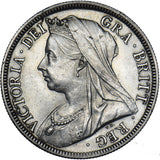 1899 Halfcrown - Victoria British Silver Coin - Superb