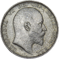 1910 Shilling - Edward VII British Silver Coin - Very Nice