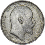 1910 Shilling - Edward VII British Silver Coin - Very Nice