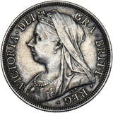 1901 Halfcrown - Victoria British Silver Coin - Very Nice