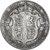 1907 Halfcrown - Edward VII British Silver Coin