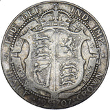 1907 Halfcrown - Edward VII British Silver Coin