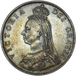 1887 Florin - Victoria British Silver Coin - Very Nice