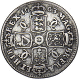 1663 Shilling - Charles II British Silver Coin - Nice