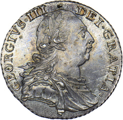 1787 Shilling - George III British Silver Coin - Superb