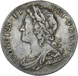 1729 Sixpence (Roses & Plumes) - George II British Silver Coin - Nice