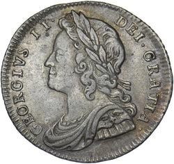 1731 Sixpence - George II British Silver Coin - Nice