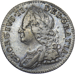 1758 Sixpence - George II British Silver Coin - Nice