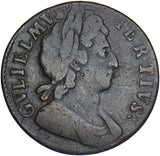 1699 Halfpenny - William III British Copper Coin - Nice