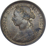 1891 Halfpenny - Victoria British Bronze Coin - Very Nice