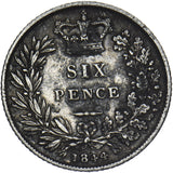 1844 Sixpence - Victoria British Silver Coin