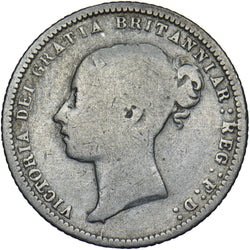 1871 Sixpence - Victoria British Silver Coin