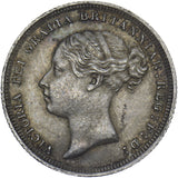 1887 Sixpence (Young Head) - Victoria British Silver Coin - Very Nice