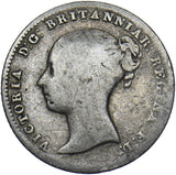 1848 Groat (Fourpence) (G Over Sideways G) - Victoria British Silver Coin