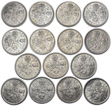 1953 - 1967 High Grade Sixpences Lot (15 Coins) - Elizabeth II British Coins