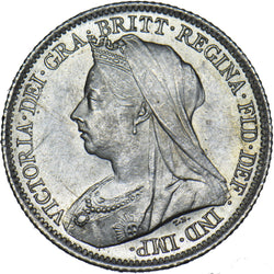 1901 Sixpence - Victoria British Silver Coin - Superb