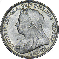 1901 Sixpence - Victoria British Silver Coin - Superb