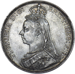 1888 Crown (Narrow Date) - Victoria British Silver Coin - Superb
