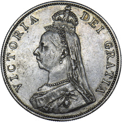 1889 Double Florin - Victoria British Silver Coin - Very Nice