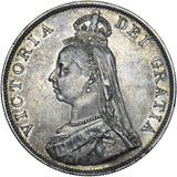 1890 Double Florin - Victoria British Silver Coin - Very Nice