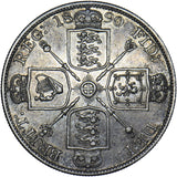 1890 Double Florin - Victoria British Silver Coin - Very Nice