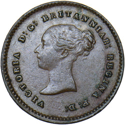 1839 Quarter Farthing - Victoria British Copper Coin - Very Nice