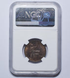 1891 Halfpenny (NGC MS 63 RB) - Victoria British Bronze Coin - Superb