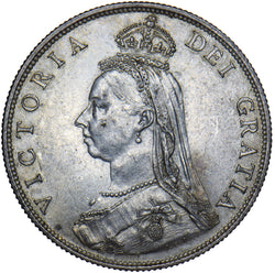 1887 Florin - Victoria British Silver Coin - Very Nice