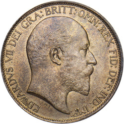 1902 Halfpenny - Edward VII British Bronze Coin - Superb