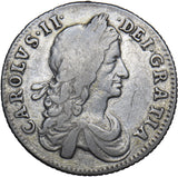 1663 Shilling (Shields Transposed) - Charles II British Silver Coin - Nice