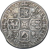 1723 Shilling (Roses & Plumes, 2nd Bust) - George I British Silver Coin