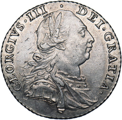 1787 Shilling - George III British Silver Coin - Very Nice