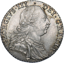 1787 Shilling - George III British Silver Coin - Superb