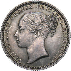 1870 Shilling - Victoria British Silver Coin - Very Nice