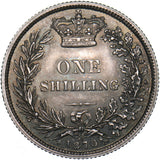 1870 Shilling - Victoria British Silver Coin - Very Nice