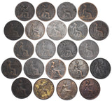 1881 - 1901 Pennies Lot (22 Coins) - Victoria British Bronze Coins