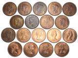 1937 - 1967 High Grade Pennies Lot (18 Coins) - British Bronze Coins