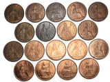 1937 - 1967 High Grade Pennies Lot (18 Coins) - British Bronze Coins