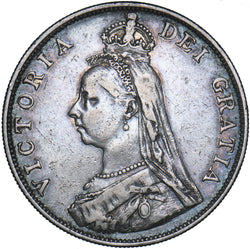 1889 Double Florin - Victoria British Silver Coin - Nice