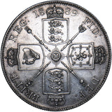 1889 Double Florin (Inverted 1) - Victoria British Silver Coin - Very Nice