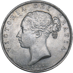 1881 Halfcrown - Victoria British Silver Coin - Very Nice