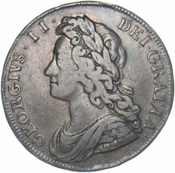 1732 Halfcrown - George II British Silver Coin - Very Nice