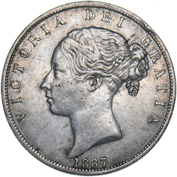 1887 Halfcrown (Young Head) - Victoria British Silver Coin - Very Nice