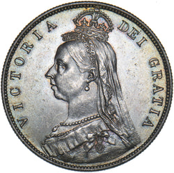 1887 Halfcrown - Victoria British Silver Coin - Superb