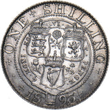 1893 Shilling - Victoria British Silver Coin - Very Nice