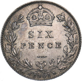 1901 Sixpence - Victoria British Silver Coin - Very Nice