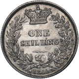 1860 Shilling - Victoria British Silver Coin - Very Nice